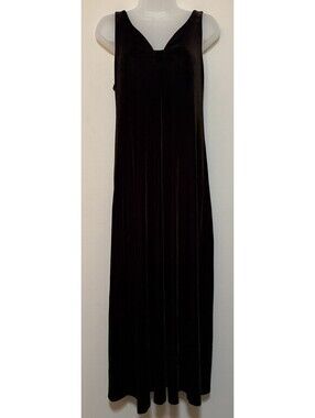 Betsey Johnson Vintage Made In USA Brown Velvet Maxi Dress Rare Size XL